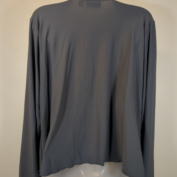 Attitudes By Renee Lightweight Gray Open Front Cardigan , Size L , NWT - Picture 3 of 6